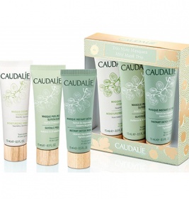 Набір Caudalie2621 Mini Mask Trio Set(Зволожуюча маска 15мл+Маска Детокс 15мл+Гліколева маска-пілінг 15мл)