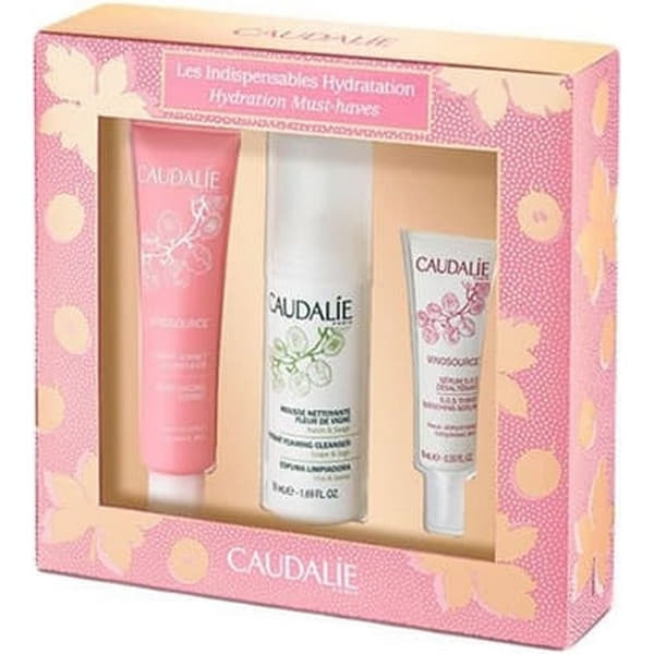 Набір Caudalie2764 Vinosource Sorbet (Віносурс зволожуючий крем сорбет, 40мл; Пінка для зняття макіяжу, 50мл; Vinosource Сироватка 10 мл)