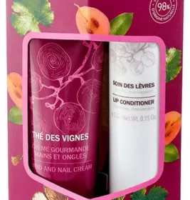 Набір Caudalie LipHandDuoThé desVignes(Кондіціонер для губ зволожуючий анті-оксідант 4.5г+Крем д/рук 30мл)