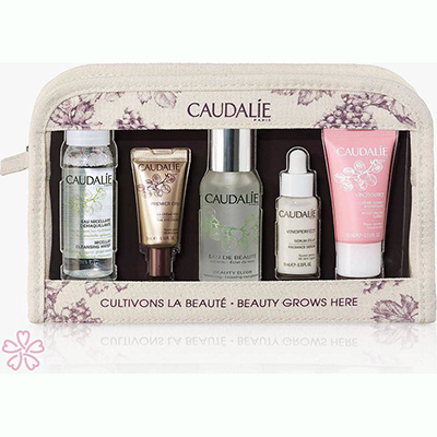 *Набір Caudalie Французький секрет краси (Звол.крем сорбет 10мл+Еліксир-вода+крем+вода+маска)