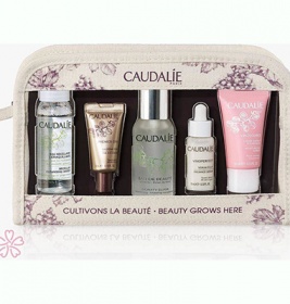 *Набір Caudalie Французький секрет краси (Звол.крем сорбет 10мл+Еліксир-вода+крем+вода+маска)