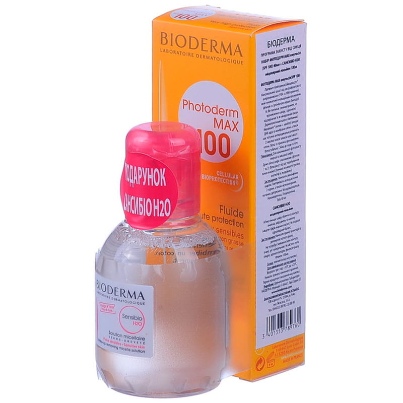*Набір Bioderma 8563 Фотодерм Max эмульсия 40мл + Сансибио Н2О 100мл