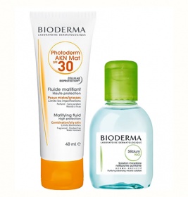 *Набор Bioderma 8481 Фотодерм AKN МАТ эмульсия 40мл + СЕБІОМ Н2О 100мл