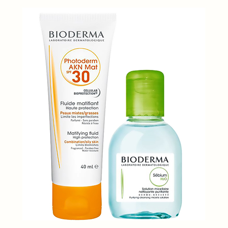 *Набір Bioderma 8481 Фотодерм AKN МАТ эмульсия 40мл + Сансибио Н2О 100мл