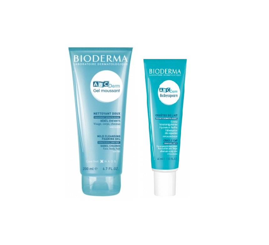 *Набір Bioderma ABCDerm Бебі сквам 40 мл + ABCDerm гель 45 мл