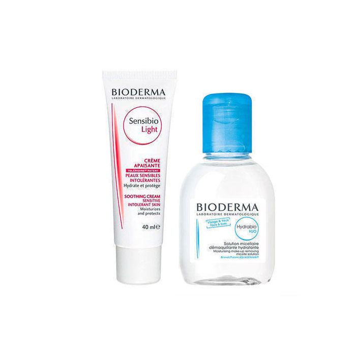 *Набір Bioderma Крем Сансибио легкий 40мл+ Гидрабио Н2О 100мл