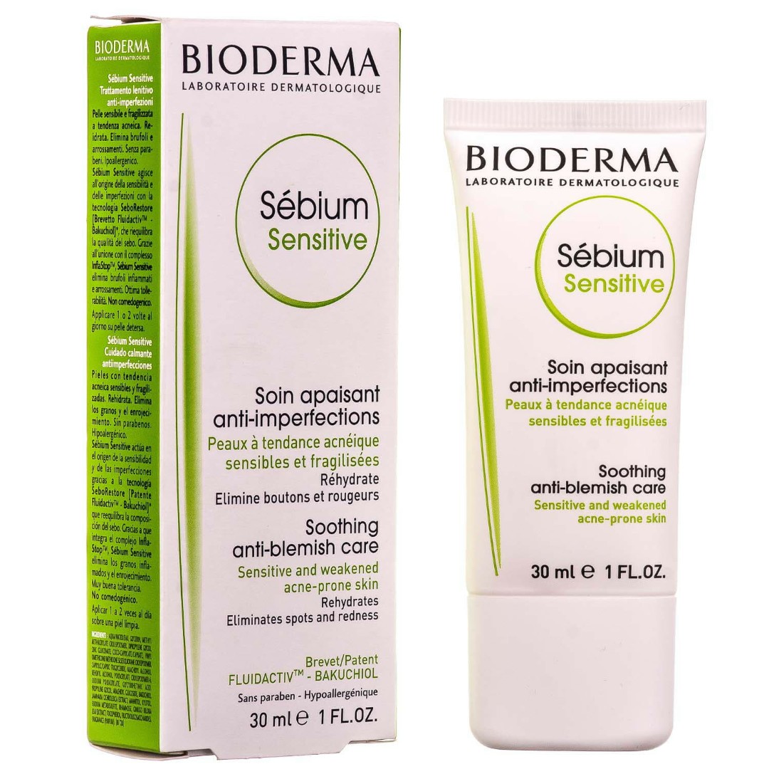 Средство Bioderma Себиом Сенситив для лица 30 мл Средство Bioderma Себиом Сенситив для лица 30 мл