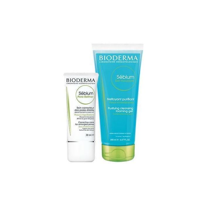 *Набір Bioderma Себіом концентрат д/звуження пор 30мл+ гель очищ.200мл