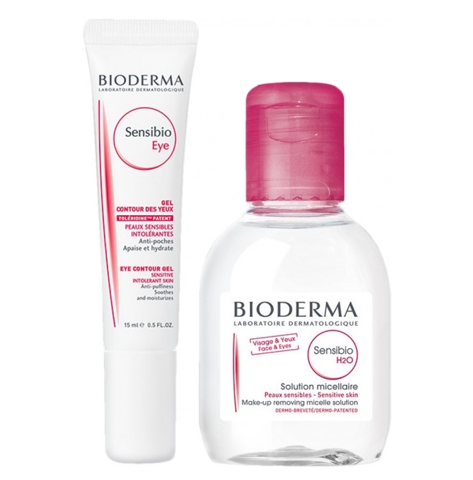 *Набір Bioderma Сансибио крем-гель для контура глаз 15мл+ Сансибио Н2О 100мл