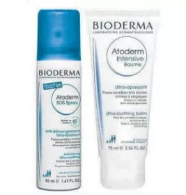 *Набір Bioderma Атодерм SOS спрей 50мл+ интенсив бальзам 75мл