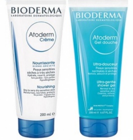 *Набір Bioderma Атодерм крем 200мл + гель очищающий для душа 200мл
