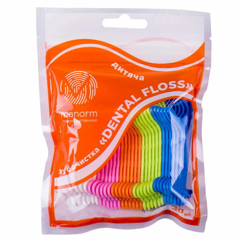 *Зубочистка з ниткою Манорм дитяча №30