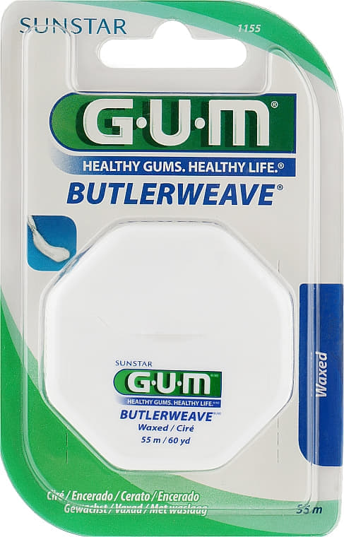 *Зубна нитка GUM Dental Floss вощена 55 м