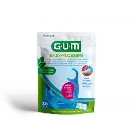 *Зубна нитка GUM Easy Flossers із фторидом 30 штук