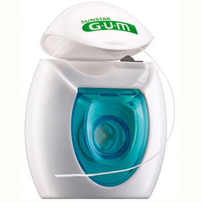 *Зубна нитка GUM Original White Floss вощена з фторидом 30 м