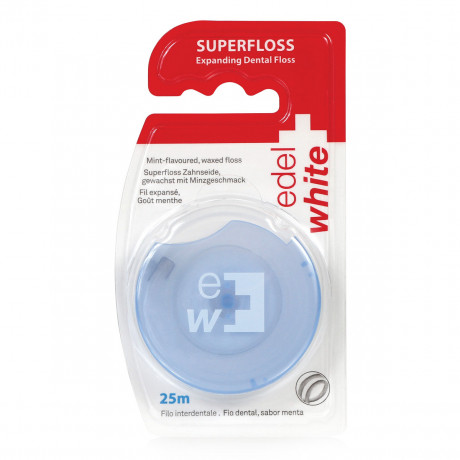 Зубна нитка-флос Edel White, що розширюється 25м