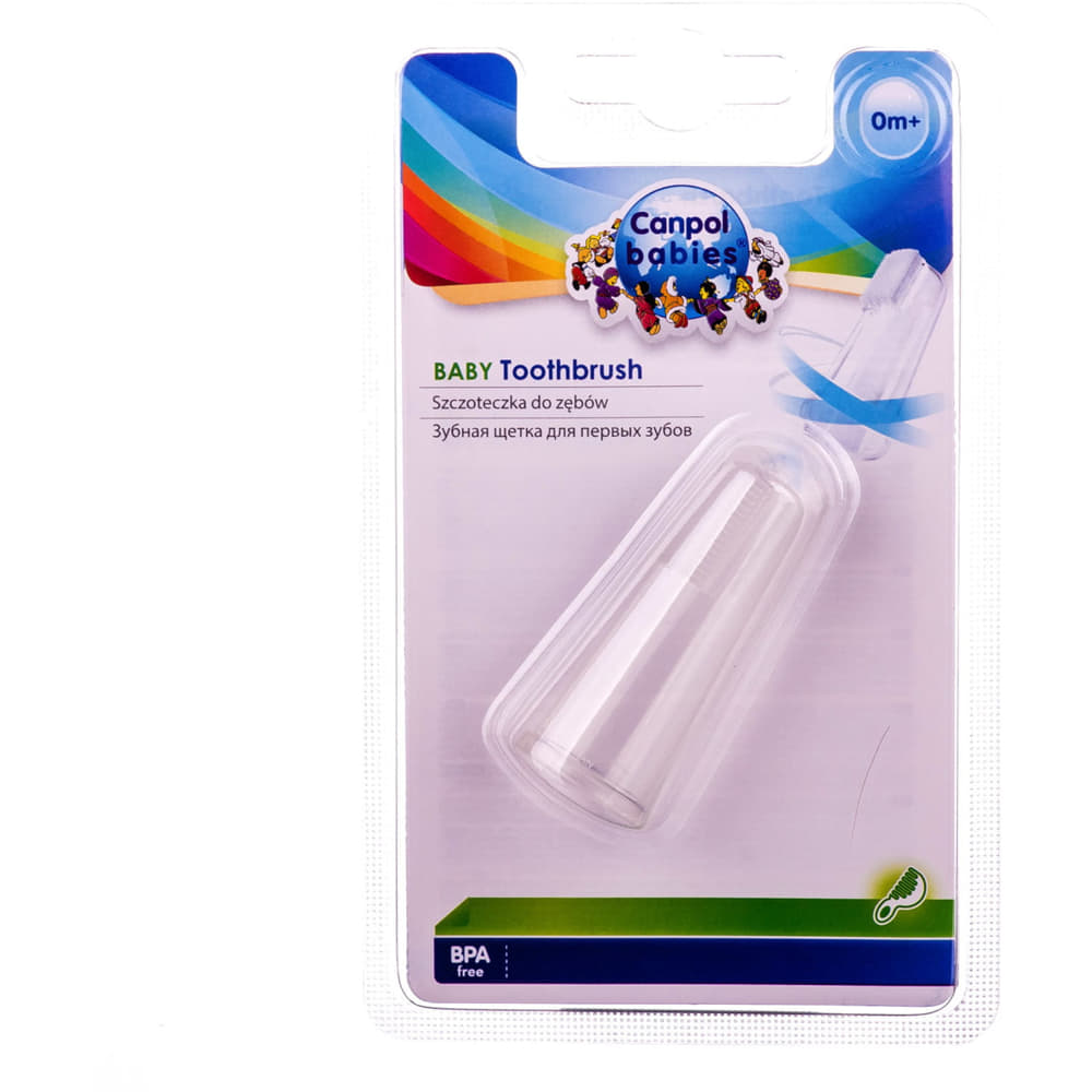 *Щітка Canpol для чищення перших зубів силіконова
