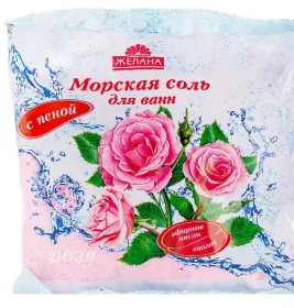 *Соль05 д/ванн Желанна с пеной с маслом Розы 500г
