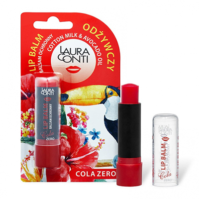 *Бальзам Laura Conti для губ ZERO CALORIE Кола