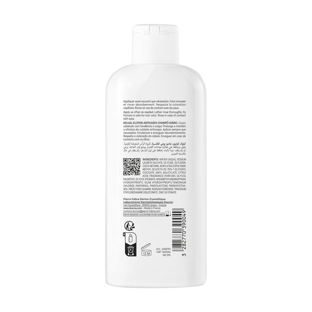 Шампунь Дюкрей Келюаль Елюшн проти лупи для щоденного застосування 200мл