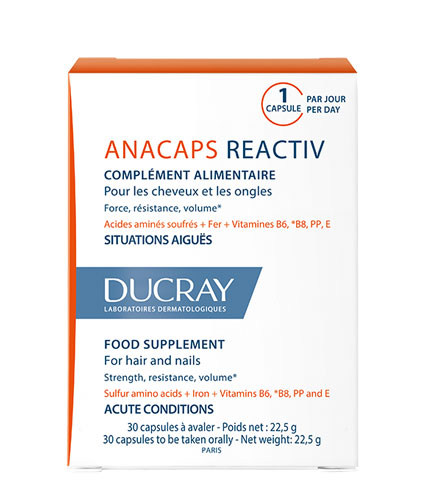 *Капсули Дюкрей Анакапс Реактив для укріплення волосся та нігтів №30