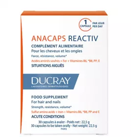 *Капсули Дюкрей Анакапс Реактив для укріплення волосся та нігтів №30