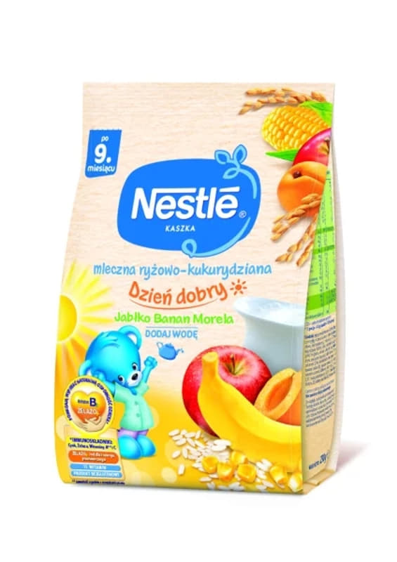 *Каша Nestle молочная рисовая с кукурузой/яблоком/бананом/абрикосом и бифидобактериями с 9 мес 230 г *Каша Nestle молочная рисовая с кукурузой/яблоком/бананом/абрикосом и бифидобактериями с 9 мес 230 г