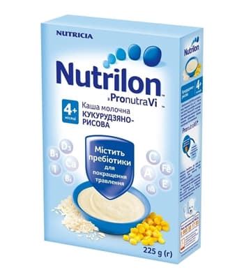 Каша Нутрілон молочна кукурудзяно-рисова 4 міс 225 г