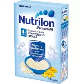 Каша Нутрілон молочна кукурудзяно-рисова 4 міс 225 г