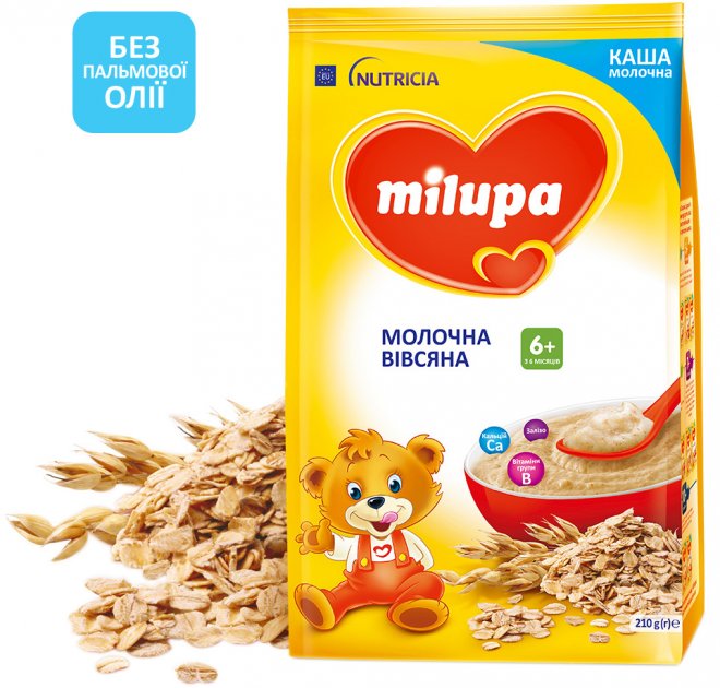 Каша Milupa молочна вівсяна для дітей від 6-ти міс 210г