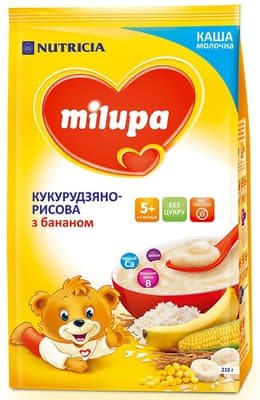 *Каша Milupa кукурузно-рисовая с бананом для детей от 5-ти мес 210г *Каша Milupa кукурузно-рисовая с бананом для детей от 5-ти мес 210г