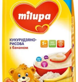 Каша Milupa кукурудзяно-рисова з бананом для дітей від 5-ти міс 210г