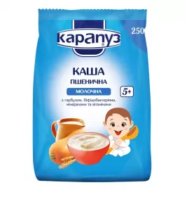 Каша Карапуз пшенична молочна з гарбузом з 5-и міс. 250 г