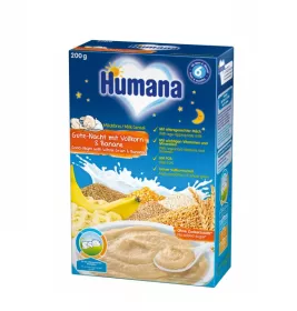 Каша Humana молочная Цельнозерновая с бананом 