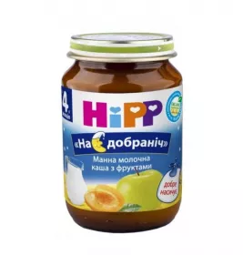 Каша HiPP 5509-01 молочна манна з фруктами На добраніч з 4 місяців 190 г (банка)