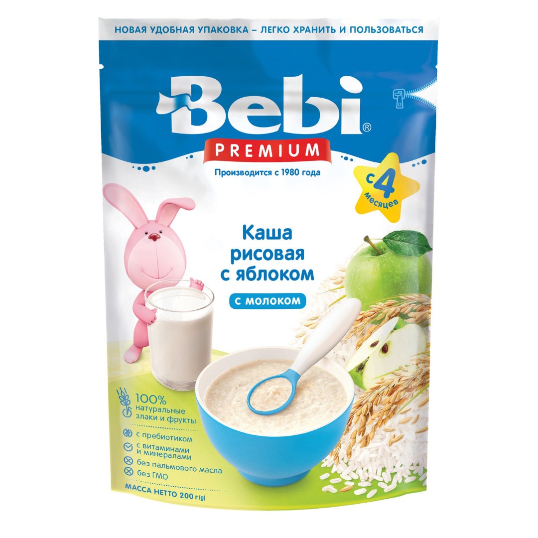 *Каша Bebi молочна яблуко 250/200 г