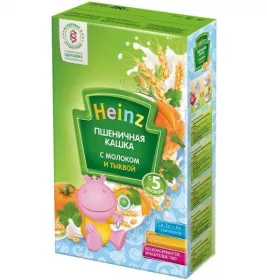 *Каша Хайнц Пшеничная c молоком и тыквой  250 г