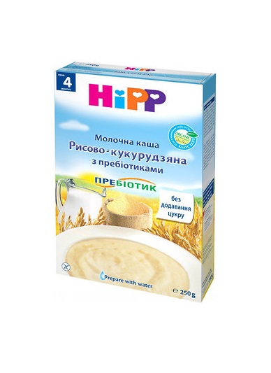 *Каша HiPP 2951 молочна рис-кукурудзяна з пробіотиками 250г