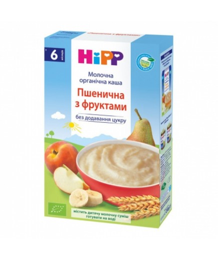 *Каша HiPP 3141 Біо-молочна пшенична Ніжні фрукти 250г