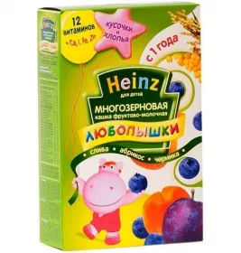 *Каша Хайнц Багатозернова Любопишкі фруктово-молочна слива/абрикос/чорниця 200 г