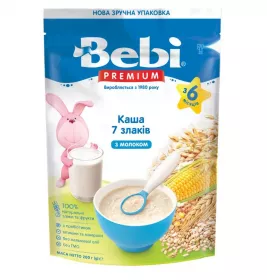 Каша Bebi Премиум 7 злаков молочная с 6мес 200 г