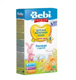Каша Bebi рисова молочна Курага з 4-х міс 250/200 г