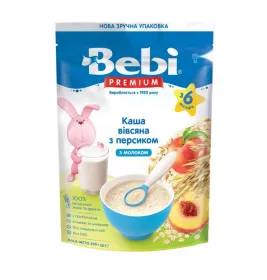 Каша Bebi Премиум молочная Овсяная с персиком 250/200 г