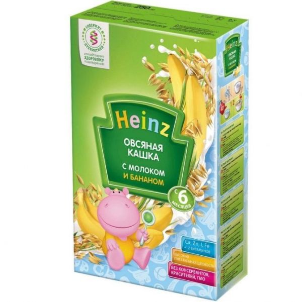 *Каша Хайнц Овсяная с бананом и молоком 250 г