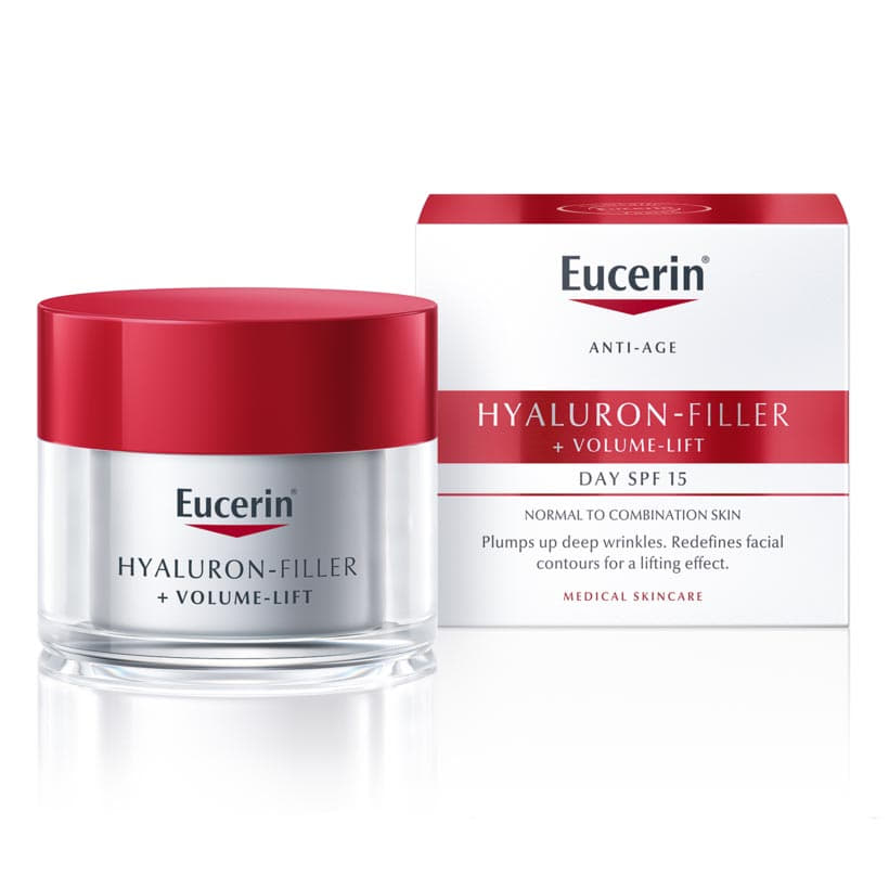 Крем Eucerin 89761 Гиалурон-Филлер +Вольюм-лифт дневной антивоз. д/норм. и комб. кожи лица PF15 50мл Крем Eucerin 89761 Гиалурон-Филлер +Вольюм-лифт дневной антивоз. д/норм. и комб. кожи лица PF15 50мл