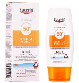 *Лосьон Eucerin 63852 Солнцезащитный для детей Защита для чувствительной кожи SPF50 150 мл