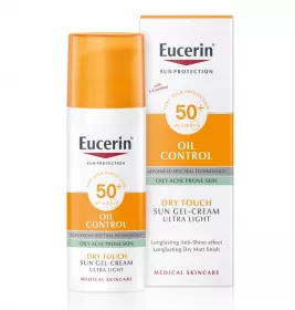 *Крем-гель Eucerin 69767 Оил Контрол Солнцезащитный для лица с матирующим эффектом SPF50+ 50 мл