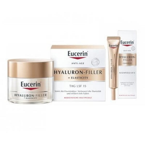 *Набор Eucerin95680-57794-00 Гиалурон филлер+Эластисити Антивозр.крем+Дневной крем с SPF