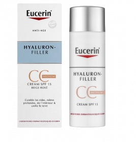 *Крем Eucerin 87923 Гіалурон-Філлер CC з моментальною корекцією шкіри обличчя середній 50мл