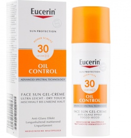 *Крем-гель Eucerin 69768 сонцезахисний  для жирної і схильної до акне шкіри обличчя SPF30 50мл